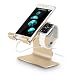 Tranesca 2-in-1 Charging Stand Compatible with Apple Watch 4/Apple Watch 3/Apple Watch 2/Apple Watch 1(38mm/40mm/42mm/44mm) and iPhone/iPad (Gold-Must Have Apple Watch Accessories)