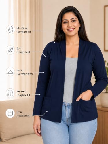 Image of In Love Women's Solid Open Front Shrug with Pockets