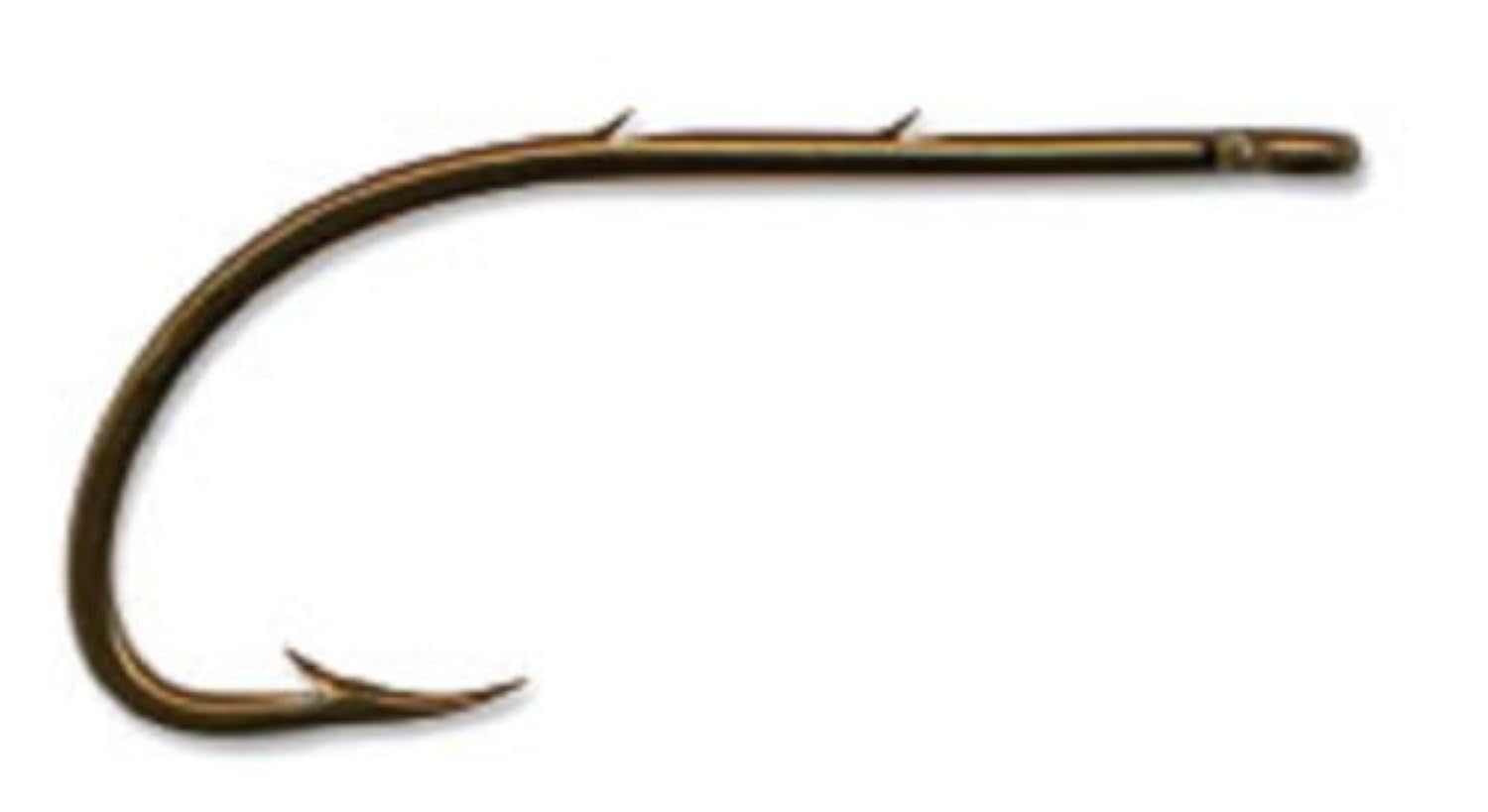 Mustad 92671 Beak Hook - Special Long Shank, Forged, Reversed, Bronze 1 (Pack Of 100)