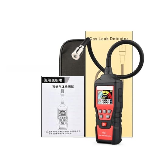 Detector de Gas Detector de Fugas de Gas metano, hexano, CO, Combustible, Gas Natural inflamable, analizador de PPM, 9999 PPM, 20% LEL(HT601B Plus Li-Ion)
