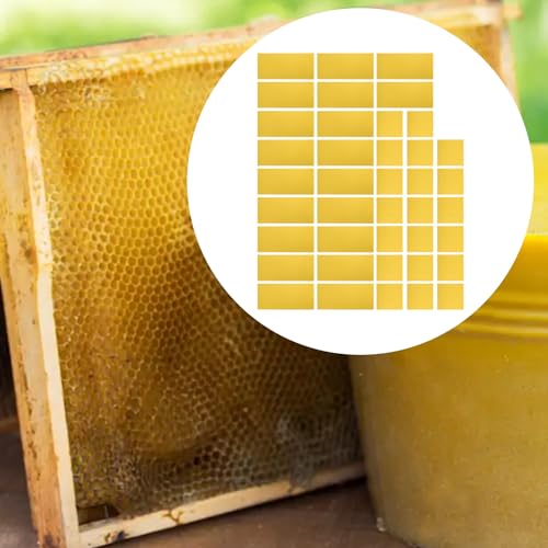 Vkinman 20 Pack Waxed Coated Foundation Sheets for Beekeeping, 16.65 X 5.51 Inch Beeswax Foundation Sheets, Plastic Bee Hive Foundation Sheet (20, Yellow) by Vkinman - Used condition - Image 3