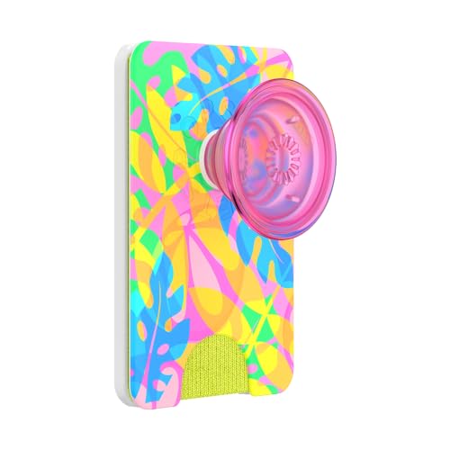 Image of PopSockets Phone Wallet for MagSafe, Phone Card Holder with Grip, Rainbow - Boca Palm