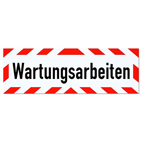 LOHOFOL magnetic sign maintenance work, Rot, 35x11cm