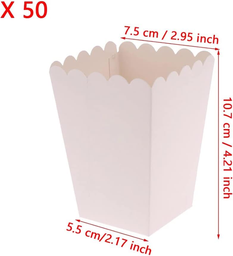 100 Scatoline Popcorn In Cartone - Perfette Per Feste, Cinema E Compleanni | Contenitori Snack - Foto 6