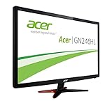 Temps de réponse : 1ms [Ancien Modèle] Acer GN246HLBBID (NVIDIA 3D) Écran Gaming 24 pouces 1920 x 1080 144Hz 1ms (VGA / DVI / HDMI)