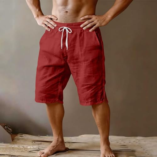 Shorts casuales para hombre Ctreela talla XX-Large rojo miniatura 3