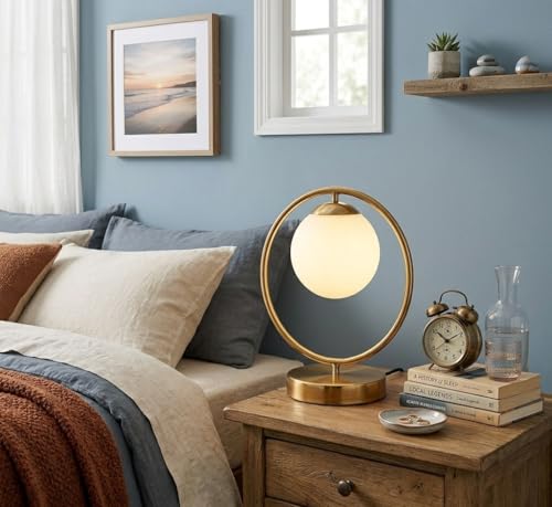 Image of Ceramic Finish Ring Decorative Table Lamp for Living Room, Bedroom, Dining Room, Office (Modern) (Bulb Not Included)