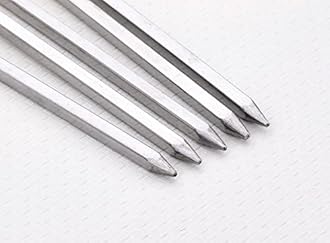 8 inch Barbecue Skewers Square Metal BBQ Sticks,HONSHEN 12Pack Stainless Steel Skewer,Kebob,kabob Sets for Grill Outings Cooking (BBQ Skewers Square 8inch-12p)