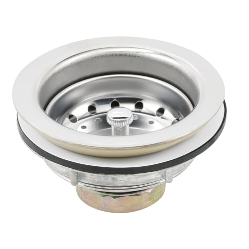 Desagüe cesta colador para fregadero 3-1/2 a 4 pulg acero