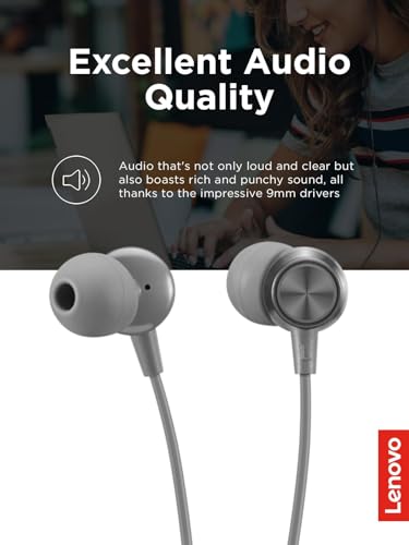 Lenovo 300 USB-C Earphone - Grey 300 USB-C Headphones - Image 4