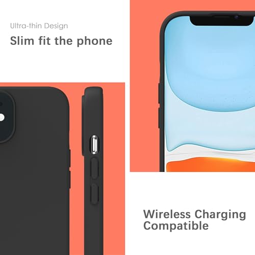 YATWIN Silicone Back Case for iPhone 11, Soft-Touch Phone Back Cover for Apple iPhone 11 - Black 5 416IZpkVBKL