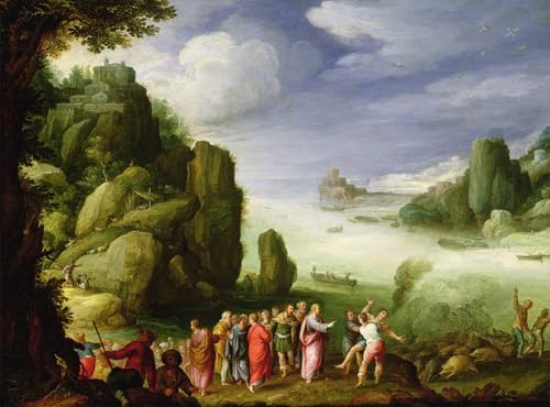 Pinturas murales de Paul Bril para salones elegantes y pasillos de diseño clásico 60x90cm 1