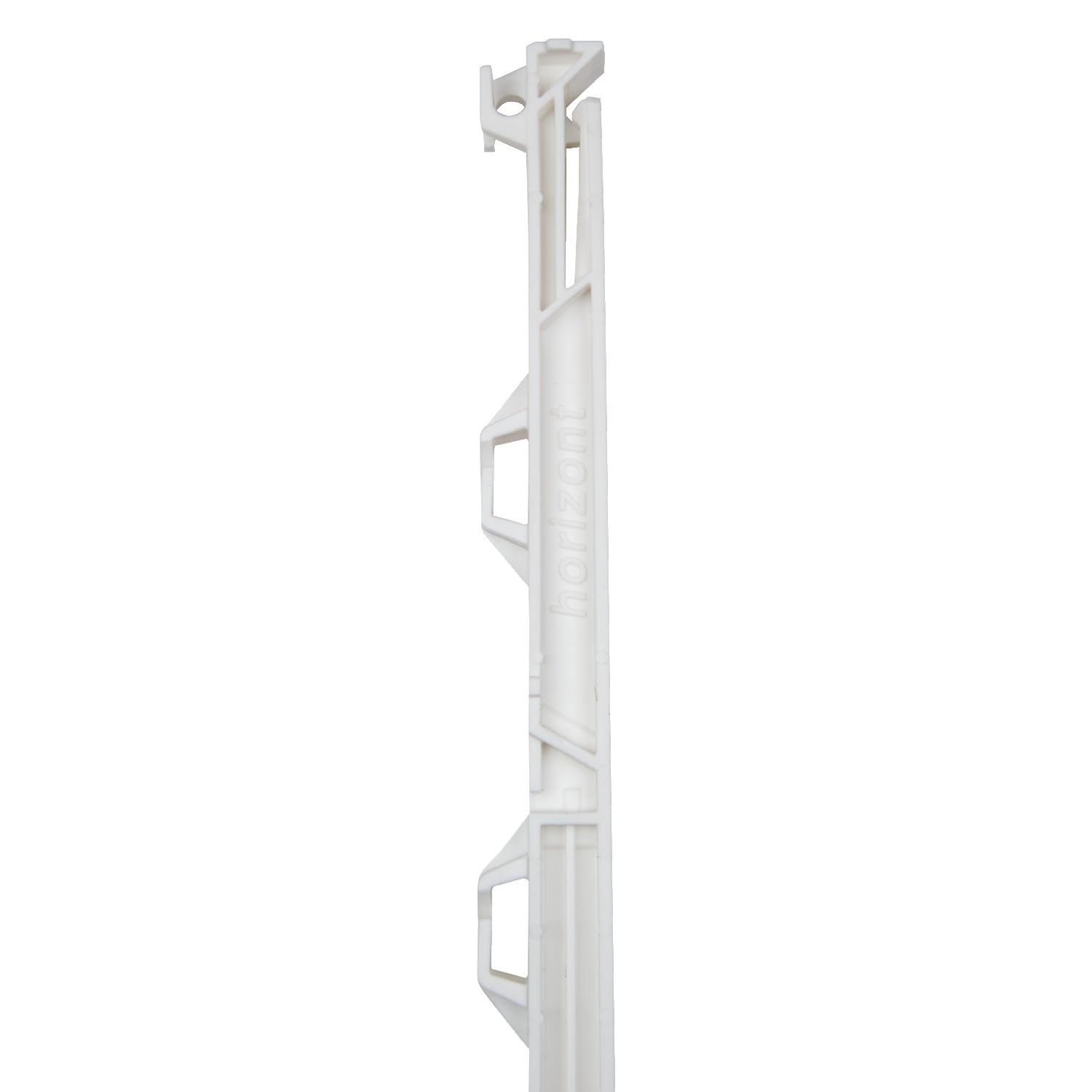 horizont Weidezaunpfähle kunststof 60 stuks wit, hoogte 108 cm, enkel trede, kunststof paal met ogen voor banden, touwen, linten, weidehek kunststof paal weidezaun