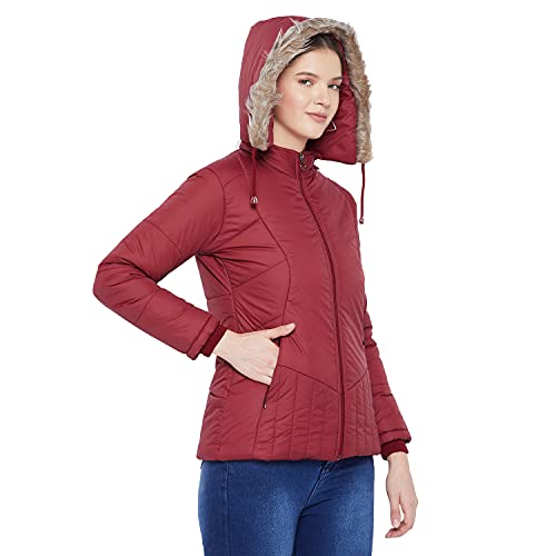 Image of VERO AMORE Women's Black winter wear full sleeve solid parka Jacket-2072A