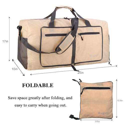 Image of Woogwin Travel Duffel Bag Large Foldable Waterproof Overnight Bag for Beach Swim Bags Pool Sports Gym