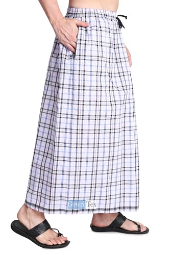 Gowri Tex Elastic Premium Cotton Lungis Pack Of 1
