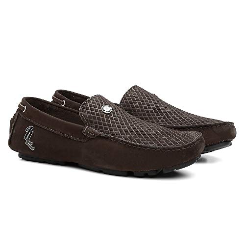 Mocassim Masculino Sapato Para Dirigir - Café - 43