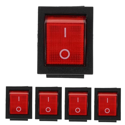TOPPERFUN Toggle Switches 5 Pack Heavy Duty On/Off Switch Boat Style for Automotive Marine Home Use