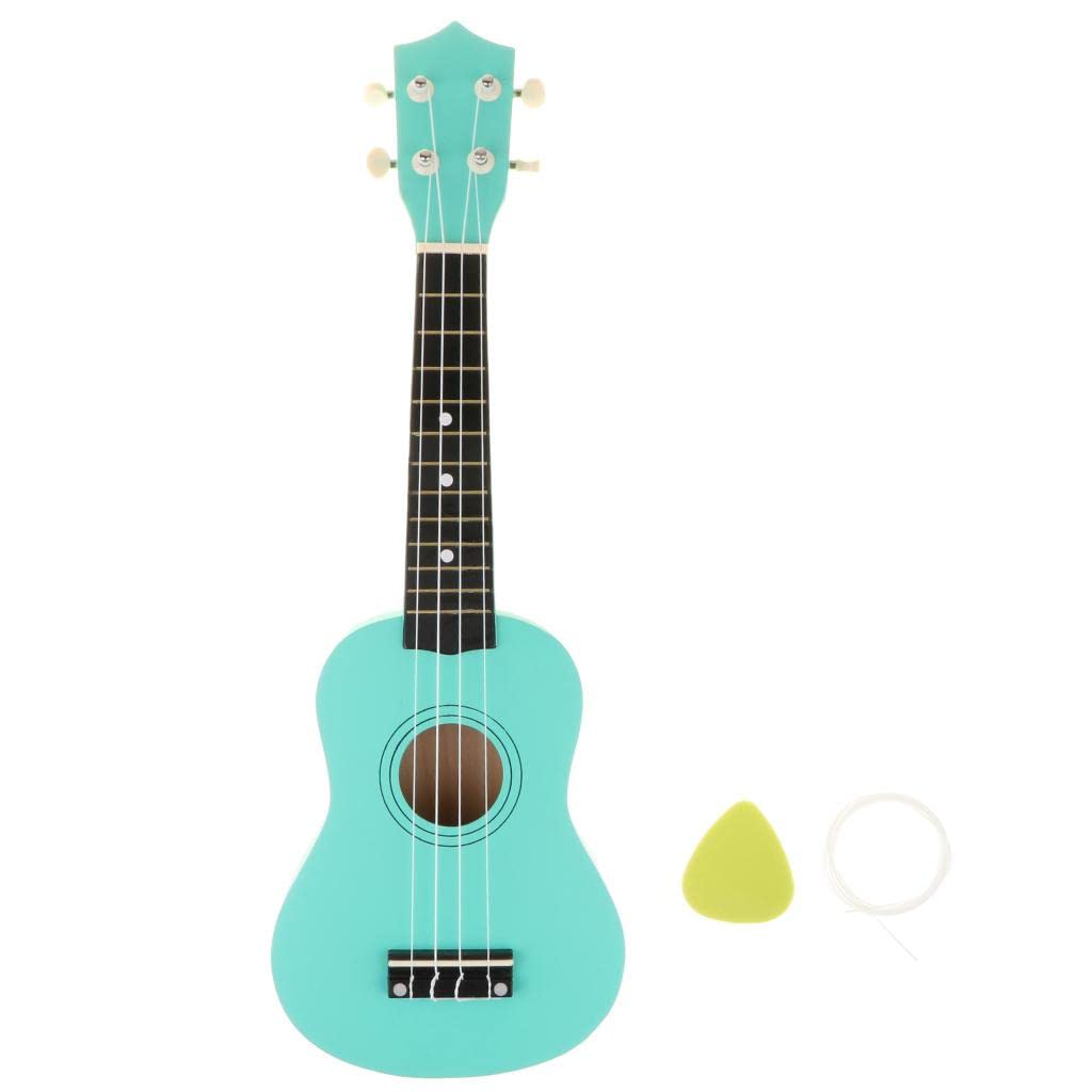 Ukulele Mini Chitarra 4 Corde Strumento Musicale Bambini Materiale Resistente con Corde in Nylon Adatto a Bambini Principianti Regalo Amici, Turchese