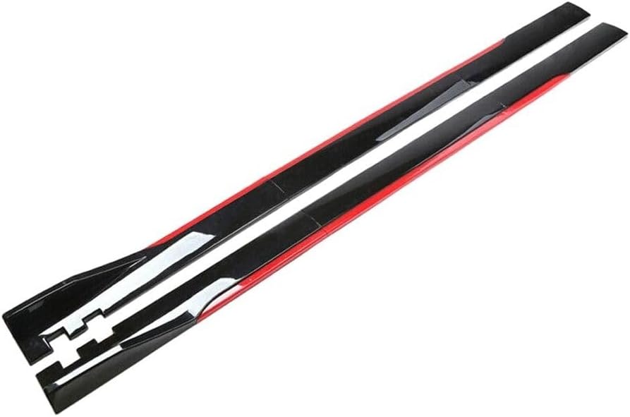 86.6' Black Red Side Skirts Winglet Extensions Splitters Rocker Panel Lips Left Lower Right Polypropylene for F150 Heritage,for RAV4,for Equinox,for CR-V,for Corolla,for Escape,for