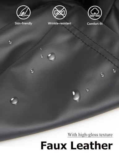 ohyeah Men's Faux Leather Underwear Boxer Briefs Low Waist Bikini Panties Trunks with Pouch Underpants for Men Sexy Lingerie4