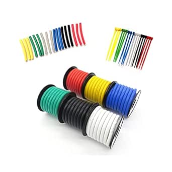 Sourcing Map Fil Silicone 16 AWG Torons Fils électriques Cuivre