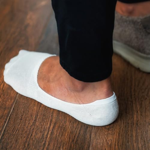 Image of HEELIUM Bamboo No Show Socks for Men | Odour Free & Breathable | 3X Softer Than Cotton Socks | Low Cut Socks | Size (UK 6-10)