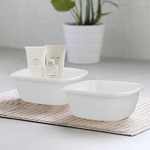 Eagrye 4-Pack 12 Quart Plastic Dishpan/Wash Basin, White #TOP3