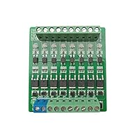 Verstärkerplatine, 8-Kanal MOS-FET Modul, SPS Verstärkerplatine Treibermodul Optokoppler-Isolation DC-Verstärkung