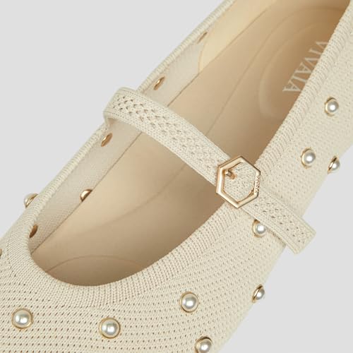 VIVAIA Tamia Almond-Toe, Arch Support Mary-Jane Flats for Women, Comfortable Slip-On Shoes for Work & Casual Wear3