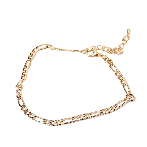 Preisvergleich Produktbild Einfach Fußkettchen Kette Fußkettchen Armbänder Anhänger Sandale Fußkettchen Fußkettchen Fußkette Für Frauen Mädchen Gold Durable Solid Nützlich und praktisch