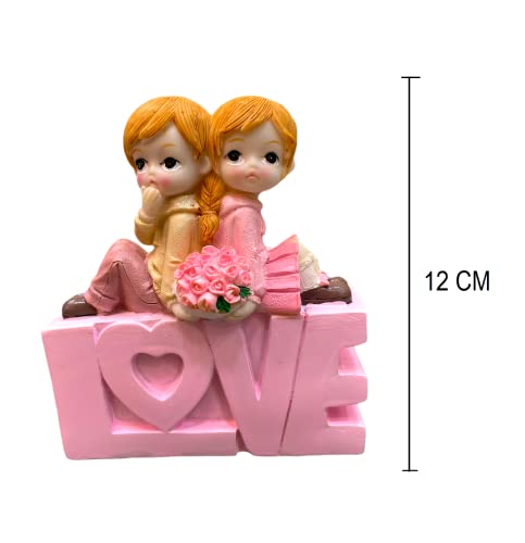 Image of AUGEN Polyresin Love Idol Statue Showpiece for Home Decor Decoration and Gifting (7671-C, 12cm)