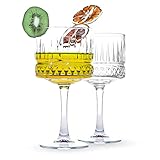 GOSOYO Juego de 4 copas vintage para champán, cóctel, martini y vino (16.9oz/500ml) (2 Pack Goblet)