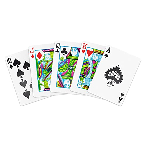 Copag 1546 Design 100% Plastic Playing Cards, Poker Size (Standard) Red/Blue (Regular Index, 1 Set)