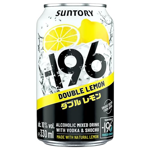 -196 Double Lemon | Alkoholisches Mixgetränk mit Vodka und Shochu | fertig gemixt in der Dose | 10 Prozent Vol | 12 x 0,33l Einweg