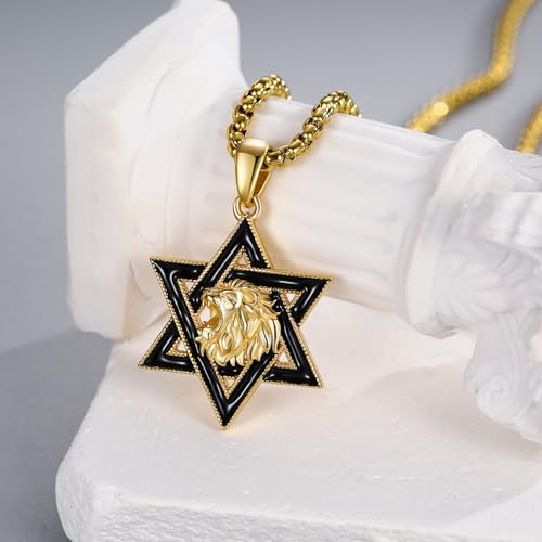 Star of David Necklace 925 Sterling Silver Star of David Pendant Animal/Tree of Life Jewish Jewelry for Men Women3