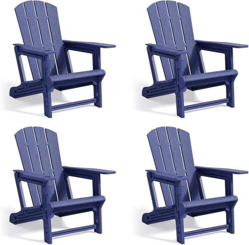 Trygoal Adirondack Chair Set of 4, Plastic Adirondack...
