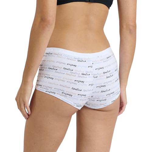 Image of Nautica Women's Cotton Boyshort Underwear Set, 5-Pack