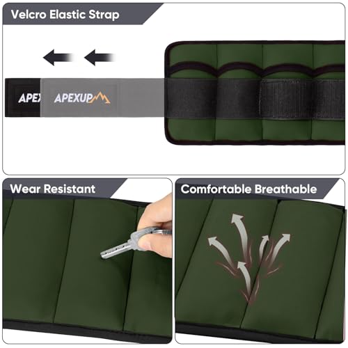 Image of APEXUP Adjustable Ankle Weights for Women and Men, Modularized Leg Weight Straps for Yoga, Walking, Running, Aerobics, Gym, Physical Therapy