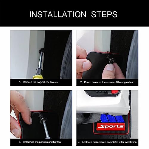 Image of Car Mud Flaps Rubber Reflective for Automotive Sedan Car Prevents Splashing of Dirt,Universal Mud Flaps Splash Guards for Cars (4)