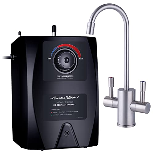 American Standard ASH-110 Hot Water Dispenser, Includes Brushed Nickel Dual Handle Water Faucet 780 Watts, 110v