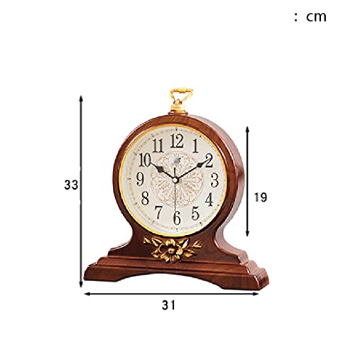 Reloj de escritorio vintage estilo europeo con acabados artísticos 7