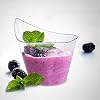 Tosnail 75 Pack 7 Ounce Clear Plastic Dessert Cups with 75 Pieces Clear Plastic Tasting Spoons