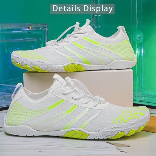 Image of Beach Water Shoes for Women Men Quick Dry Non-Slip Wide Toe Hike Barefoot Footwear for Beach Pool Aqua Swim Surf Walk