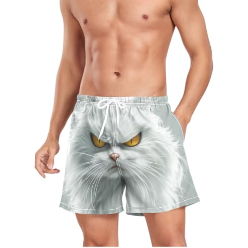 Bañador de secado rápido para hombre que evita rozaduras con diseño de gato