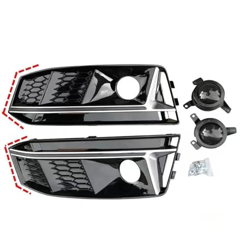 Calandre antibrouillard nid d'abeille pour Audi A4 S-Line B9 17-18