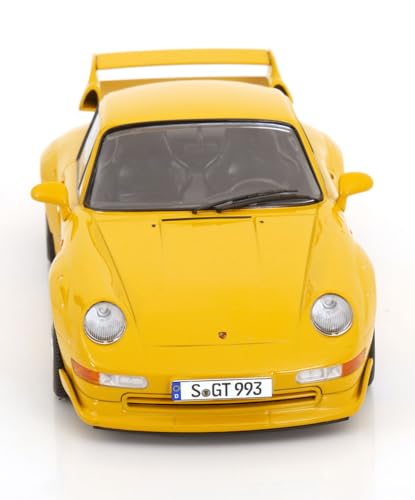 KK Scale Porsche 911 (993) GT2 1996 Ruedas BBS Amarillo 1:18 miniatura 4