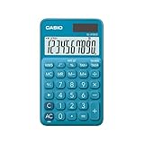 CASIO Taschenrechner SL-310UC, 10-stellig, Trendfarben, Steuerberechnung, Tausenderunterteilung, Solar-/Batteriebetrieb, 0.8 x 7 x 11.8 cm