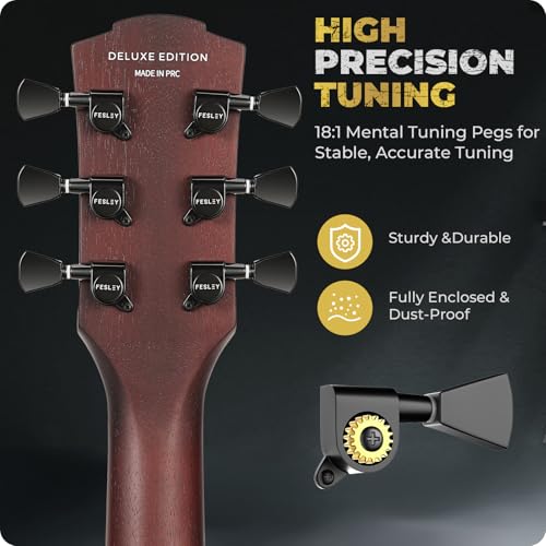 fesley 3934 lp electric guitar kit full size solid body electric guitars for beginners with humbucker pickups poplar body mahogany neck22 frets6 string guitar with gig bagcableflp350matteblack