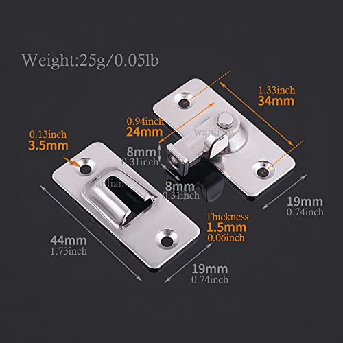 Dingchi 90 Degree Door Clasp Lock Shift Door Lock Button Push Pull Button Door Latch Special Door Lock Button #TOP3